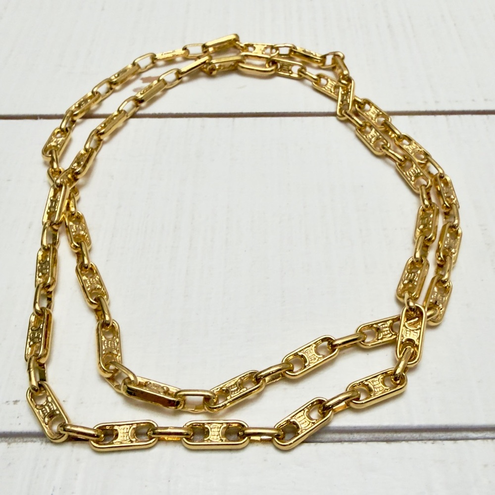 New Vintage Celine Gold Chain Necklace - Picture 6 of 14
